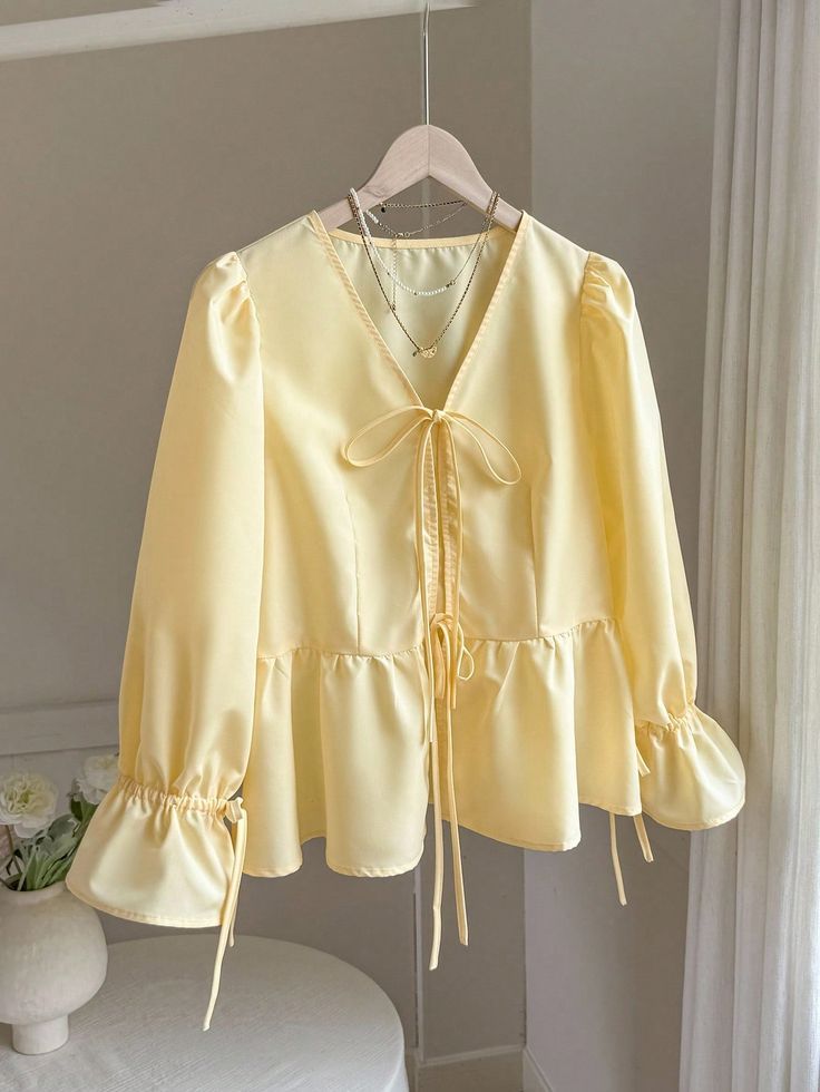 شومیز تترون زردکره ای