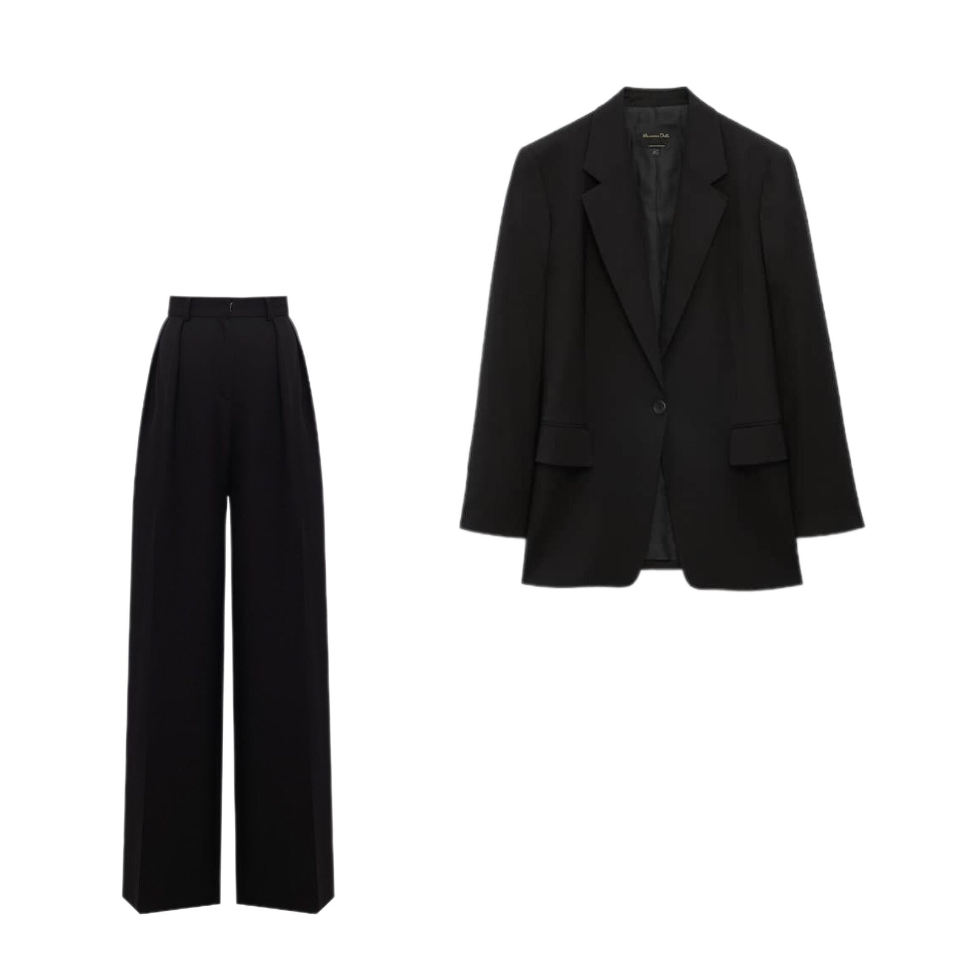 ست کت شلوار کرپ مازراتی مشکی